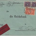 DR-Infla - 5 M. Queroval u.a. Eilbrief Trier - Traben-Trarbach 1922