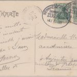 DR - Sennheim Sewen Bahnpost Zug 2036 AK Sewen n. FRANKREICH 1908