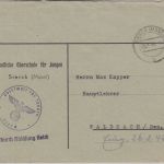 DR - Sierck (Mosel) 1944 Frei durch Ablösung Dienstbrief n. Waldrach