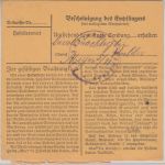 Bes. Elsass - 15+50 Pfg. Hindenburg/Überdruck Paketkarte Straßburg 1941