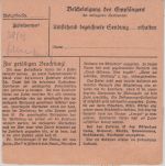 Bes. Elsass - 50 Pfg. Hindenburg/Überdruck Paketkarte Kolmar 1940