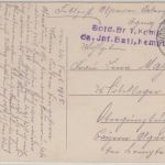 Elsass - Wanzenau (KOS) Hauptstraße, Schul- und Gemeindehaus sw-AK gelaufen 1915
