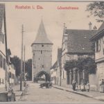 Elsass - Rosheim i. Els. Löwenstraße sw-AK gelaufen 1907