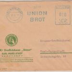 DDR - Union Brot 10 Pfg. AFS illustr. Orts-/Firmenbrief Karl-Marx-Stadt1958