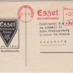 BRD - Eszet (Schokolade) 4 Pfg. AFS illustr. Firmendrucksache Stuttgart 1951