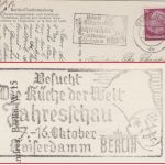 DR - Küche der Welt Jahresschau Masch.werbestpl. Karte n. DÄNEMARK Berlin 1936