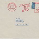 BRD - Koche mit Liebe und ETO 20 Pfg. AFS + NO Brief Karlsruhe - Ettlingen 1950