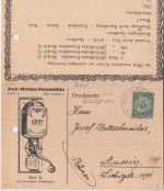 DR - JRUS-Mokka-Feinmühle 5 Pfg. Korbdeckel Perfin "JRS" Drucksache 1924