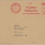 DR - 115 J. Schepeler (Kaffee) 8 Pfg. AFS Ortsbrief Frankfurt a/M 1939