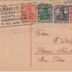 DR - ANUGA Lebensmittel-Ausstellung Masch.werbestpl. Karte Hannover 1921