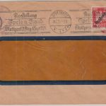 DR - Ausstellung Speis u. Trank Masch.werbestpl. Dienstbrief Stuttgart 1926