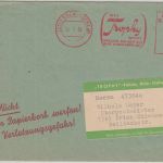 BRD - Trophy (Rasierklingen) 4 Pfg. AFS Drucksache Köln-Ostheim - Prien 1954