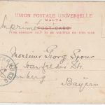 Malta - 2x1 F. Freimarke bilds. frankiert AK Victoria Gate n. Starnberg 1903