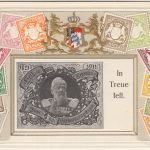 Bayern - Prinzregent Luitpold 90. Geburtstag Briefmarken-Passepartout-AK 10.3.11