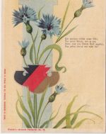 Patriotika - Deutscher Gruß Wappen/Blumen Gedicht farb. AK Strache No.18 1900