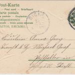 Glückwunsch - Weihnachten Engelsgesichter farb. Prägekarte Lenggries 1903
