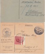 Tschechien/All.Bes. - Heimatschein, Dienstpostkarte, Entnazifizierung 1929/47