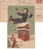 Bayern - 10 Pfg. Luitpold Neujahrskarte n. GRIECHENLAND München - Korfu (!) 1914