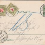 Bayern - 5 Pfg. Wappen Karte i.d. SCHWEIZ München - Basel 1899 Nachporto !