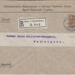 Schweiz - 12 Rp. Helvetia Privatganzsache Einschreibe-Drucksache Bern 1913