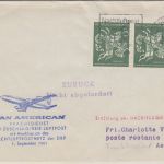 BRD - 2x10 Pfg. St. Georg Eröffnung PanAm Nachflugdienst Berlin Frankfurt 1961