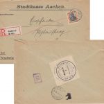 DR - 30 Pfg. Germania Einschreibebrief/Postauftrag Aachen 2 - Berlin 1912