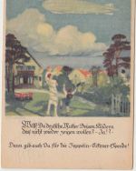 DR - Zeppelin-Eckner-Spende offiz. Postkarte farb. Künstlerkarte München 1936
