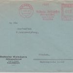 DR - Gladbacher Wollindustrie AG 12 Pfg. AFS Brief M. Gladbach - München 1935