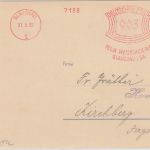 DR - Felix Weissbach AG 3 Pfg. AFS Drucksache Glauchau - Kirchberg 1932