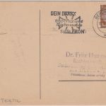 DR - "Dein Dank - Woll-, Pelz- u. Wintersachen f.d. Front" Masch.werbestpl. 1942