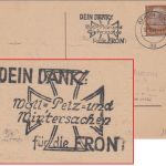 DR - "Dein Dank - Woll-, Pelz- u. Wintersachen f.d. Front" Masch.werbestpl. 1942