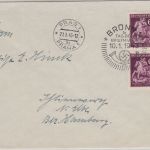 B&M - Tag der Briefmarke SST Brünn 10.1.43 Brief/FDC Prag - Hamburg