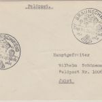 DR - Tag der Briefmarke SST Braunschweig 12.1.41 Feldpostbrief an Fp.Nr. 10066