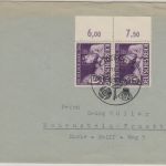 DR - Tag der Briefmarke Brief/FDC SST Chemnitz 11.1.42 Paar Oberrand !