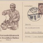 DR - Tag der Briefmarke SST Berlin Fahrb. Postamt 8.1.39 6 Pfg. Sonderganzsache