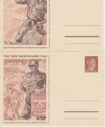 DR - Tag der Briefmarke1942 4x3 Pfg. Sonderganzsache ungebraucht