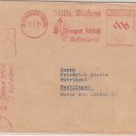 BRD - Weingut Schloss Fürstenberg 6+1 Pfg. AFS Drucksache Bacharach 1954