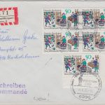 BRD - 5x50 Pfg. 2000 J. Weinbau Einschreibebrief/FDC Bad Mergentheim 9.10.80