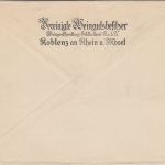 DR - Vereinigte Weingutbesitzer 5 Pfg. AFS Drucksache Koblenz - Mannheim 1930
