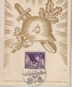 DR - Tag der Briefmarke 1942 Schmuckkarte/Ersttag SST Breslau 11.1.42