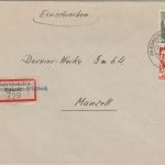 FZ/Württemberg - Friedrichshafen-Fischbach Einschreibebrief n. Manzell 1948