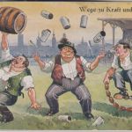 Bayern - München "Wege zu Kraft und Schönheit!" farb. Humor-AK gelaufen 1936