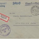 DR - Ravensburg-Weingarten Feldpost-Einschreibebrief n. Müllheim 1943