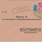 BRD - Ettishofen ü. Ravensburg Landpost-Ra2 apt. Postleitgebietszahl Brief 1951