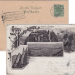 DR - Hexentanzplatz Postbriefkasten Ra2 sw-Mehrbildlitho Thale - Uslar 1897