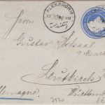 Ägypten - 1 Pia. Pyramiden Ganzsache Alexandrien - Leutkirch 1904