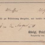 Württemberg - Isny 1871 Königl. Brief-Post-Expedition Aufgabeschein