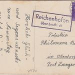DR - Reichenhofen ü. Leutkirch Landpost-Ra2 Karte n. Oberdrof 1942