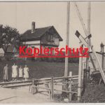 Württemberg - Leutkirch Bahnübergang Bahnwörter-Häuschen sw-Foto-AK 1934