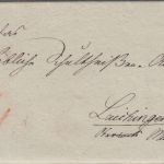 Württemberg - Waldsee R3 klarer L1 Portobrief n. Laichingen 1837 mit Inhalt
